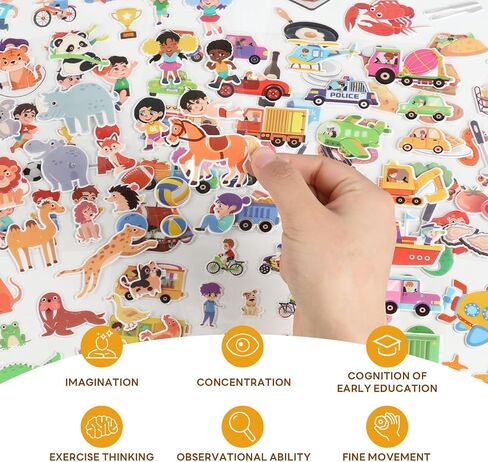 Buffy Sticker Book Pink Sports Meeting موضوع إعادة الاستخدام - ملصقات قابلة للإزالة ألعاب التعليم المبكر لنشاط أزياء الأطفال ، كتب القصص الإبداعية للأطفال الصغار الذين يبلغون من العمر 3 سنوات in Kuwait