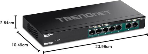 تريند نت مفتاح متعدد الوظائف بـ7 منافذ، 5 منافذ ار جيه 45 قاعدة تي 1G، 2 × 2.5G RJ-45، سعة تحويل 20Gbps قابل للتثبيت على الحائط، التوصيل والتشغيل، مفتاح شبكة ايثرنت، حماية مدى الحياة، اسود، TEG-S327 in Saudi Arabia