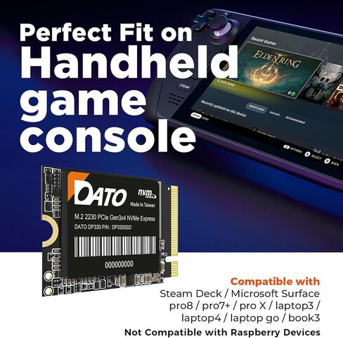 DATO 1TB SSD M.2 2230, NVMe 1.3 PCIe Gen3x4, Internal Solid State Drive, Up to 2500/1700 MB/s, DP330 Series in Kuwait