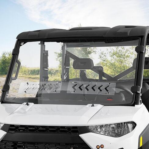 الزجاج الأمامي KEMIMOTO متوافق مع Ranger 1000، الزجاج الأمامي المقاوم للخدش متوافق مع Polaris Ranger XP 900/1000/ Crew XP 1000/ Diesel 2014-2024 in Kuwait