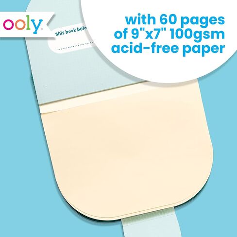 OOLY Carry Along Sketchbook for Kids, 60 Pages, 9 x 7 inches, Portable Sketch Book, Drawing Pad for Travel - Fox in Saudi Arabia