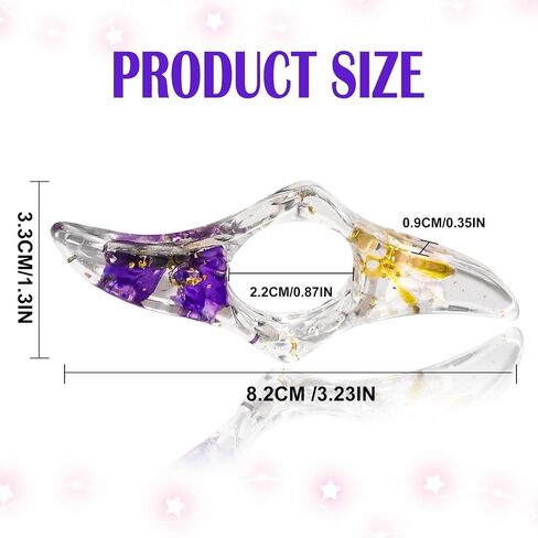 2Pcs Book Page Holder, Dried Flower Resin Transparent Thumb Bookmark for Readers, Book Lovers, Bookworm, Reading Accessories in Saudi Arabia