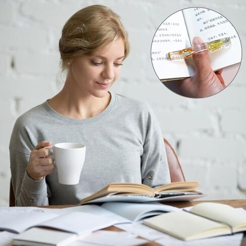 2Pcs Book Page Holder, Dried Flower Resin Transparent Thumb Bookmark for Readers, Book Lovers, Bookworm, Reading Accessories in Saudi Arabia