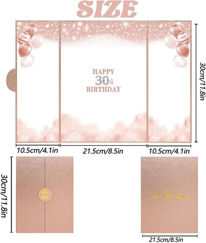 Trgowaul 30th Birthday Decorations for Women Guest Book Alternative Pink Rose Gold Happy 30th Birthday Signature Book, 30 Years Old Bday Signature Board 30th Birthday Party favor 30 Birthday Card Sign in Saudi Arabia