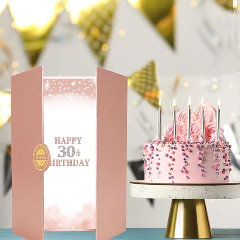 Trgowaul 30th Birthday Decorations for Women Guest Book Alternative Pink Rose Gold Happy 30th Birthday Signature Book, 30 Years Old Bday Signature Board 30th Birthday Party favor 30 Birthday Card Sign in Saudi Arabia