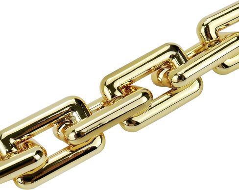 Savagrow 47.24"/120cm DIY Acrylic Resin Replacement Chain Purse Shoulder Strap with Buckle, Beige Rectangle Chain Link in Kuwait