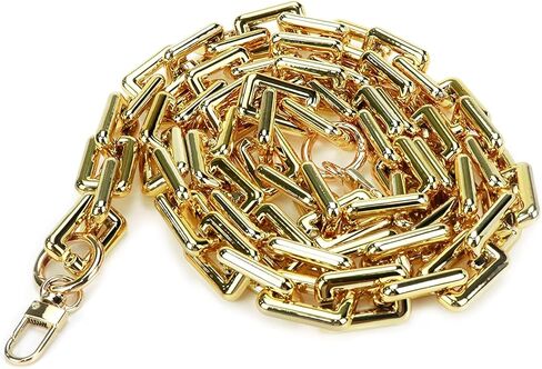 Savagrow 47.24"/120cm DIY Acrylic Resin Replacement Chain Purse Shoulder Strap with Buckle, Beige Rectangle Chain Link in Kuwait