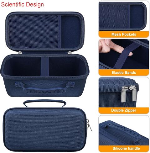 Elonbo Carrying Case ​for Blue Tees Golf Player+ GPS Speaker, Wireless Ultra Portable Bluetooth Speaker Travel Bag Golf Speaker and Rangefinder Storage Holder, Mesh Pocket Fits Charging Cable, Black in Kuwait