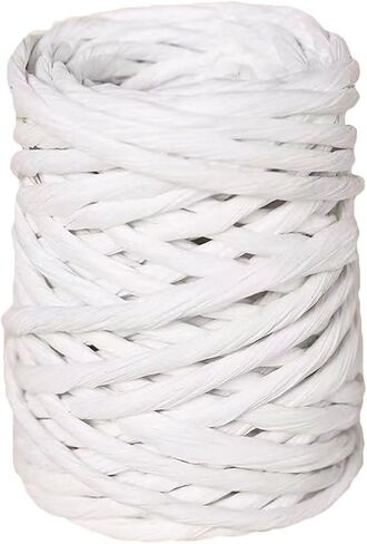 15 Yard Raffia Paper Ribbon ، 4mm paper string ملون ملون الورق الحبل الحبل الشريط للاصطاعف لصنع سلة زهرة ، غلاف الهدايا ، ديكور الحفلات in Kuwait