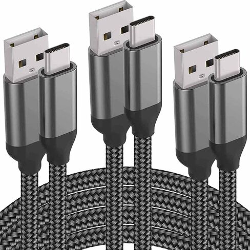 USB C Cable 15FT 2Pack,Extra Long USB-A to USB-C Cable Braided Grey in Kuwait