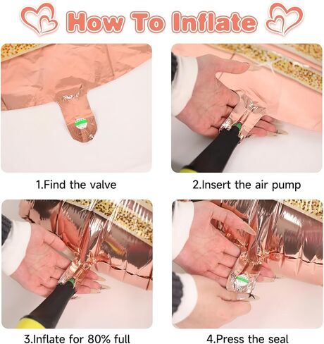 Gold Crown Balloons,14Pcs Rose Gold Foil Crown Balloons,27Inch and 12Inch Helium Polyester Film Balloon for Princess Prince Birthday Wedding Baby Shower Party Decorations in Kuwait