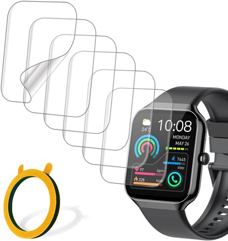 3D Screen protectors Compatible with 1.96" P99 Jugeman Smart Watch, 3 Piece, Full Coverage, Anti-shatter in Kuwait