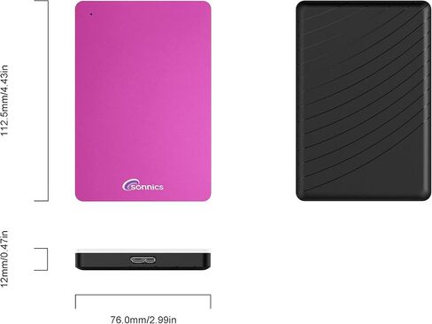 1TB Red External Portable Hard drive USB 3.0 super fast transfer speed for use with Windows PC, Apple Mac, Smart tv, XBOX ONE & PS4 in Saudi Arabia