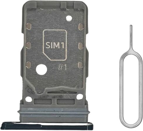 Dual Sim Card Tray Holder Slot with Rubber Waterproof Gasket Ring Replacement Incl. Pin for Samsung Galaxy Note 20 Ultra N985 and Note 20 Ultra 5G N986 (Black) in Kuwait