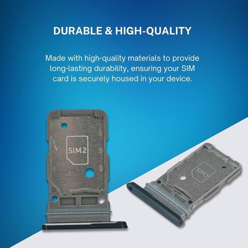 Dual Sim Card Tray Holder Slot with Rubber Waterproof Gasket Ring Replacement Incl. Pin for Samsung Galaxy Note 20 Ultra N985 and Note 20 Ultra 5G N986 (Black) in Kuwait