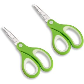 Kids Scissors (2 Pack, Rounded-tip, 5.5 Inch) - 5.5’’ Soft Touch Blunt School Student Scissors KT-045-C