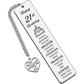 Happy 21st Birthday Gifts for Her Him 21 Year Old Birthday Inspirational Bookmarks Gifts for Daughter Son Twenty First Birthday Presents Decorations for Girls Boys Book Page Markers