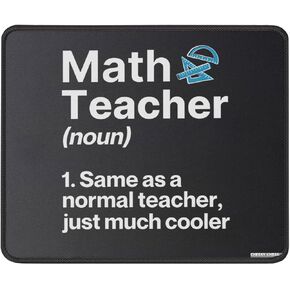 Math Teacher Definition Mouse Pad Funny Back to School Gift - Math Geek & Nerd Mousepad - Mouse Mat for Office Laptop 9.5 in, Medium