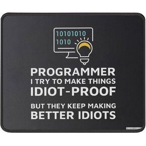 Programmer Mouse Pad أحاول صنع الأشياء - Developer Geek Nerd Gift Mousepad - Funny Computer Programmer Programming Mouse Mat Decor 9.5 In