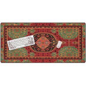 المنسوجات العربية Crimson-Lotus Game Gaming WFH Mousepad Full Desk (Crimson-Lotus ، Duraglyde Fabric (كبير (36 "× 17"))