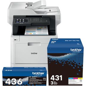Brother MFC-L8900CDW Business Color Laser All-in-One Printer with TN436BK and TN4313PK Genuine Toner Bundle