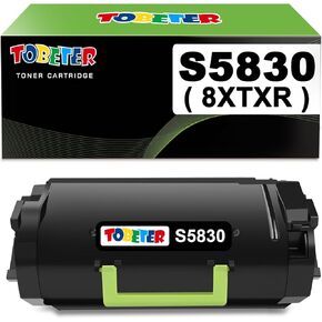 ToBeter S5830 S5830dn Compatible Toner Cartridge (25,000 Pages) Replacement for 8XTXR Cartridge for Dell S5830dn S5830 Printers,1 Pack for S5830 S5830dn 8XTXR Extra High-Yield Toner Cartridge,Black