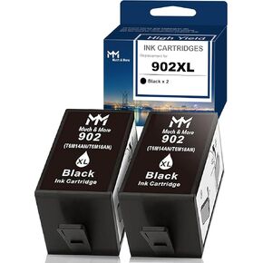 MM MUCH & MORE Compatible 902XL Ink Cartridge Replacement for HP 902XL 902 XL to Used with Officejet 6961 6979 6951 6954 6956 6958 6962 6950 Pro 6974 6968 6970 6975 6978 6960 6979 Printer (2-Black)