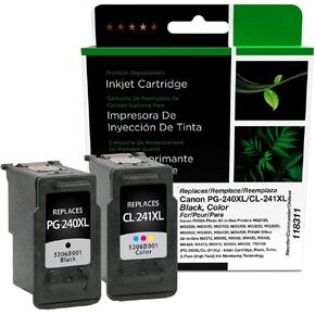 Clover Remanufactured High Yield Ink Cartridges Replacement for Canon 5206B031 (PG-240XL/CL-241XL) | Black & Color 2 Pack XL