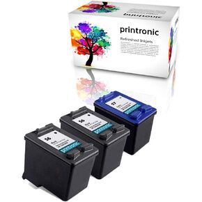 استبدال خرطوشة الحبر المعاد تصنيعها 3 حزمة لـ HP 56 HP 57 لـ Deskjet 450 5650 5550 Photosmart 7760 PSC 1110 1210 1315 1350 2410 (2 أسود ، لون واحد)