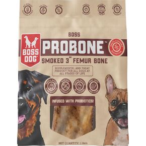 Boss Dog Boss Probone with Probiotics, 3" Smoked Femur Bone