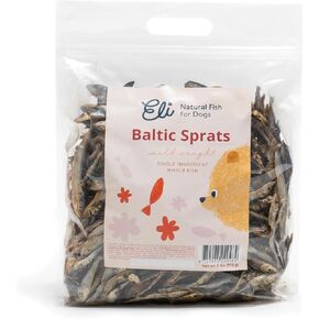 Eli Baltic Sprats 2 LB - Naturals Bulk Dog Treats ، غنية بالبروتين وأوميغا 3 ، علاجات الكلاب الخالية من الحبوب ، وعلاج كلب المكون المفرد ، والخالي من الغلوتين ، وعلاج التدريب للكلاب ، والأسماك للكلاب