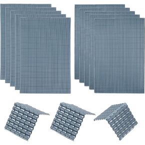 Meccanixity Miniature Roof Tiles PVC نموذج البلاط السقف البلاط Mini DIY البلاط مجموعة من المنازل بناء النموذج الجدول الرمال الحديقة 29.5x19.5cm/1.16x0.76 حزمة رمادية داكنة من 10،1: 30