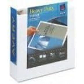 4 Avery Noncstick-Duty Round Ring View 3 حلقات ، 3 سعة ، أبيض ، EA-AVE05604