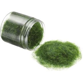 Model Grass Terrain Powder, 185ml Capacity, Fake Miniature Flower Grass Tree 5mm Nylon Bottle Green - (Applications: DIY Dollhouse Fairy Garden Model Railway Landscape)
