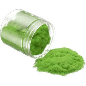 Model Grass Terrain Powder, 185ml Capacity, Fake Miniature Flower Grass Tree 3mm Nylon Green/Yellow - (Applications: DIY Dollhouse Fairy Garden Model Railway Landscape)