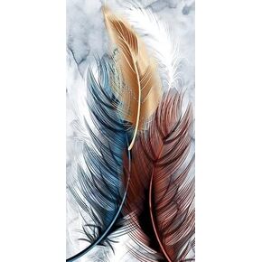 5D Diamond Art Painting Abstract Feather Art Embroidery Cross Cross Full Round Round Diy Diy Crystal Acrylic Beads Fantasy Craft Kit Art 12x24inch