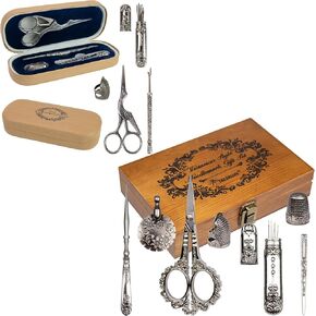 TALERLUV Vintage Needlework Master Set - Ornate Embroidery Scissors Kits Silver