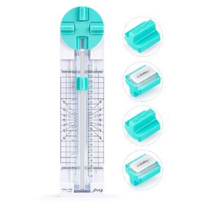 Paper Trimmer Craft Paper Cutter: 4 Style Multi-Function Scrapbooking Tool & Wave Paper Cutter Blade (4 Pack）