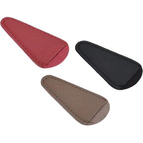 Patikil 2.9 "× 1.5" غمد مقص جلدي بو ، 3 حزمة مقص يغطي حماية الحقائب جمع الحقائب لحماية أداة تجميل الحواجب ، 3 ألوان
