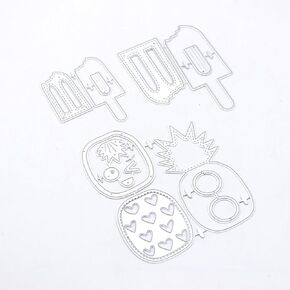 KSCRAFT Pineapple and Popsicle Shaker Metal Cutting Dies Stencils for DIY Scrapbooking Decorative Embossing DIY Paper Card