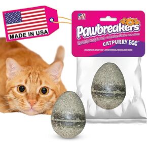 2 Catpurry Eggs - All-Natural cat Treats, Medical Grade Catnip Treat and Toy, Catnip for Cats for Relaxed Play, Safe & Digestible, Hypoallergenic & Vegan - 2.25 inches Tall, Made in USA