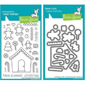 Lawn Fawn "Sweet Christmas" Clear Stamp and Die Set
