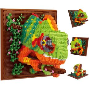 3D Wall Art Build Building Builds مجموعة حيوانات مجموعة للبالغين ، فريدة من نوعها ديكور ديكور عرض جدار الديكور ، هدية إبداعية للأطفال والبالغين (2688 جهاز كمبيوتر) ، مجموعات بناء الحيوانات الصغيرة الصغيرة الطوب