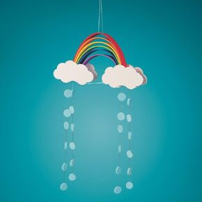 S&S Worldwide Foam Rainbow Mobiles Craft Kit (Pack of 48)
