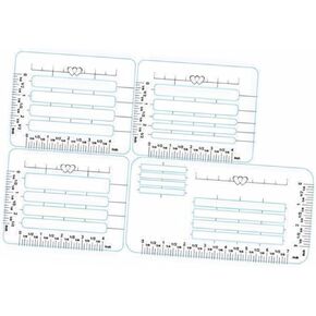 Nuobyty 4pcs 4 قالب لرسالة Lettermate معالجة الدليل alphabet etcencs من معالجة القالب رسائل الإستنسل اللوحة الإستنسل الخطية