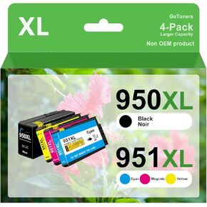 950XL 951XL Combo Pack Compatible for HP 950 XL 951 XL Ink Cartridge Compatible with OfficeJet Pro 8600 8610 8620 8100 8630 8660 8640 8615 76DW 251DW Printer (4 Pack)