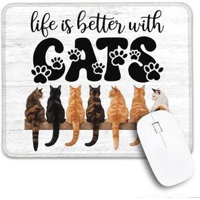 Life is Better with Chickens Non-Slip Mouse Pad with Stitched Edge, Funny Chickens Mousepad Gifts for Computer Laptop, Birthday Gifts for Coworker Colleague Mom Dad, Chickens Lover Gifts in Kuwait