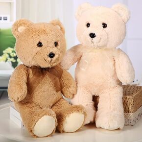 HyDren 2 Pcs 18 Inch Bears Stuffed Animal Plush Toys Gift for Girlfriend, Bear Plush Animal with Bows Stuffed for Birthday Wedding Party