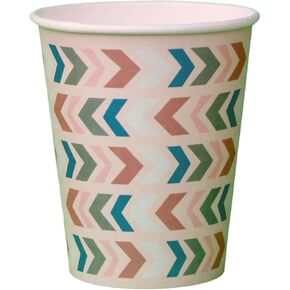 Clepover Boho Party Cups (مجموعة من 8) | ديكورات حزب تيبي | لوازم حفلات النوم | ديكورات حفلة بيجاما | لوازم الحفلات النائمة
