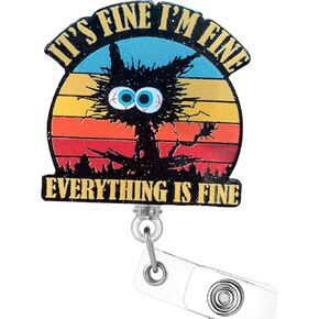 Funny Goose Retractable Badge Reel Holder with ID Clip – Funny Cow Design for Nurses, Medical Assistants, Office Workers, Students, and Hospital Staff